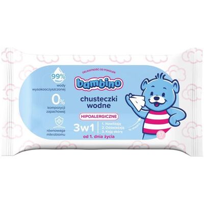 Nivea BAMBINO Chusteczki wodne 3w1 57szt (1 x 57 pcs) - Publicité Nivea BAMBINO Chusteczki wodne 3w1 57szt (1 x 57 pcs) - Publicité