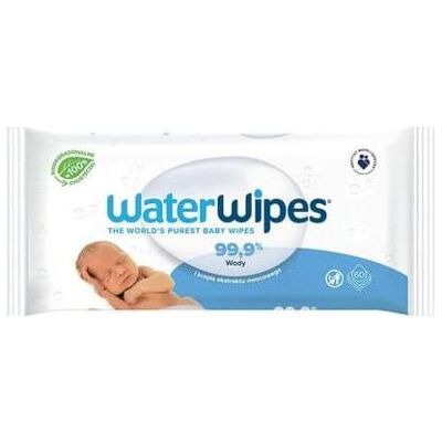 WaterWipes Lingettes bio à base d'eau 60 pcs. Publicité WaterWipes Lingettes bio à base d'eau 60 pcs. Publicité