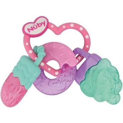 Nuby, Anneau de dentition, - Icy Bite Sweets Teether Pink/Turqoise/Purple + 3 M (708060) (3 Mois) - Publicité Nuby, Anneau de dentition, - Icy Bite Sweets Teether Pink/Turqoise/Purple + 3 M (708060) (3 Mois) - Publicité