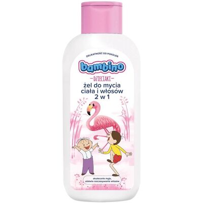 Gel douche et shampoing 2-en-1 Bambino Kids Bolek et Lolek Flamingo 400 ml - Publicité Gel douche et shampoing 2-en-1 Bambino Kids Bolek et Lolek Flamingo 400 ml - Publicité