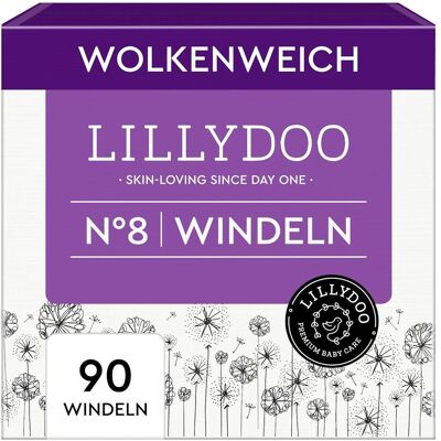 Lillydoo Windeln Gr. 8 (17+ kg), Monatsbox, 90 St (Taille 8, Pack mensuel, 90 pcs) - Publicité Lillydoo Windeln Gr. 8 (17+ kg), Monatsbox, 90 St (Taille 8, Pack mensuel, 90 pcs) - Publicité