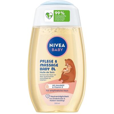 Nivea, Soin corporel bébé, Pflege & Massage Baby Öl - Publicité Nivea, Soin corporel bébé, Pflege & Massage Baby Öl - Publicité