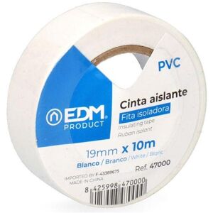 Ruban isolant PVC blanc EDM - 10 m x 19 mm - Publicité Ruban isolant PVC blanc EDM - 10 m x 19 mm - Publicité