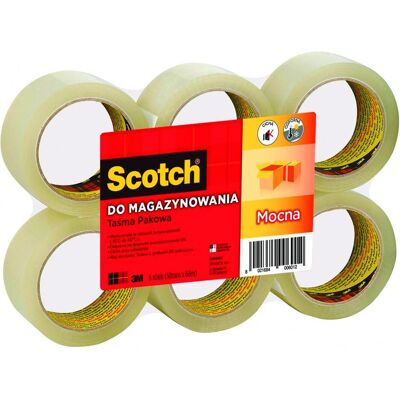 Scotch, Ruban adhésif, Ruban d'emballage de stockage, épais, 50 mm, 66 m, transparent (50 mm) - Publicité Scotch, Ruban adhésif, Ruban d'emballage de stockage, épais, 50 mm, 66 m, transparent (50 mm) - Publicité