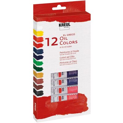 Ensemble de peintures à l'huile KREUL El Greco - 12 ml, Mélange - Publicité Ensemble de peintures à l'huile KREUL El Greco - 12 ml, Mélange - Publicité