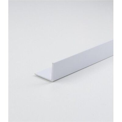 Arcansas - L 40x10 - 1 m - PVC blanc satiné - Profil en L - Publicité Arcansas - L 40x10 - 1 m - PVC blanc satiné - Profil en L - Publicité