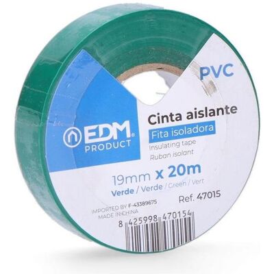 EDM, Ruban adhésif, Ruban isolant vert de qualité supérieure 19 mm x 20 m (19 mm) - Publicité EDM, Ruban adhésif, Ruban isolant vert de qualité supérieure 19 mm x 20 m (19 mm) - Publicité