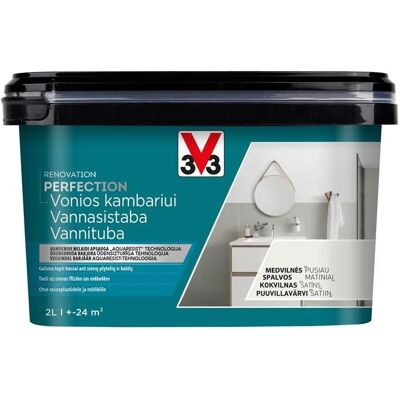 V33, Peinture loisirs créatifs, Paint Bathroom Perf Cotton Color 2l (2000 ml) - Publicité V33, Peinture loisirs créatifs, Paint Bathroom Perf Cotton Color 2l (2000 ml) - Publicité