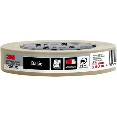 3M Ruban adhésif, Scotch Malerkreppb. PRO 24mmx50m beige P3630 (24 mm) - Publicité 3M Ruban adhésif, Scotch Malerkreppb. PRO 24mmx50m beige P3630 (24 mm) - Publicité