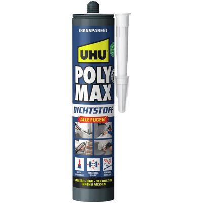 UHU, Produits d'étanchéité, POLY MAX Dichtstoff weiss 280,0 g (0.28 kg, Blanc, Transparent, 280 ml) - Publicité UHU, Produits d'étanchéité, POLY MAX Dichtstoff weiss 280,0 g (0.28 kg, Blanc, Transparent, 280 ml) - Publicité