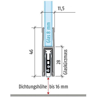 Planet, Joint de porte, Seuils automatiques KG-F8 RD étanche à la fumée étroit - Publicité Planet, Joint de porte, Seuils automatiques KG-F8 RD étanche à la fumée étroit - Publicité