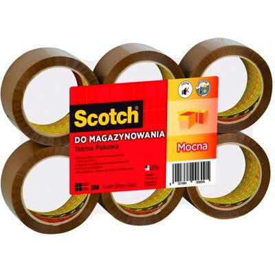 Scotch, Ruban adhésif, Ruban d'emballage de stockage, épais, 50 mm, 66 m, marron (50 mm) - Publicité Scotch, Ruban adhésif, Ruban d'emballage de stockage, épais, 50 mm, 66 m, marron (50 mm) - Publicité