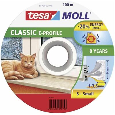 Tesa Profil d'étanchéité auto-adhésif E 100m Blanc - Publicité Tesa Profil d'étanchéité auto-adhésif E 100m Blanc - Publicité
