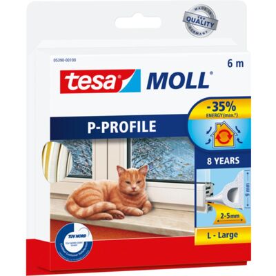 tesa, Joint de porte, tesamoll CLASSIC Profilé P Joint de fenêtre, joint en caoutchouc pour l'isolation - Publicité tesa, Joint de porte, tesamoll CLASSIC Profilé P Joint de fenêtre, joint en caoutchouc pour l'isolation - Publicité