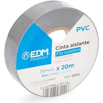 EDM, Ruban adhésif, Ruban isolant gris de qualité supérieure 19 mm x 20 m (19 mm) - Publicité EDM, Ruban adhésif, Ruban isolant gris de qualité supérieure 19 mm x 20 m (19 mm) - Publicité