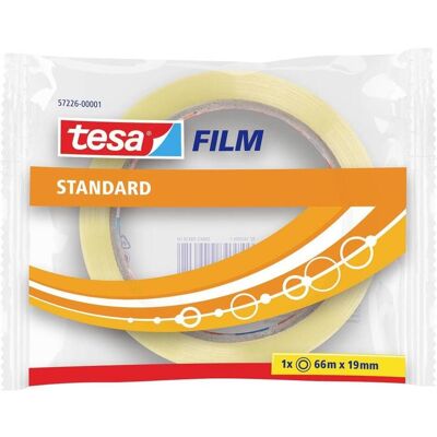 tesa, Ruban adhésif, 57226-00001-02 Ruban adhésif tesafilm transparent (L x l) 66 m x 19 mm, 1 pièce (19 mm) - Publicité tesa, Ruban adhésif, 57226-00001-02 Ruban adhésif tesafilm transparent (L x l) 66 m x 19 mm, 1 pièce (19 mm) - Publicité
