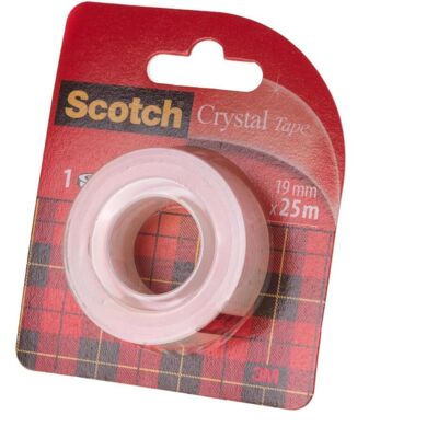 Scotch, Ruban adhésif, Bande adhésive Crystal Clear 600 (19mmx25m) (19 mm) - Publicité Scotch, Ruban adhésif, Bande adhésive Crystal Clear 600 (19mmx25m) (19 mm) - Publicité