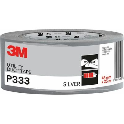 3M Ruban adhésif, ™ Gewebeklebeband P333, SILBER,48 mm x 25 m, 1 Rolle/Packung (48 mm) - Publicité 3M Ruban adhésif, ™ Gewebeklebeband P333, SILBER,48 mm x 25 m, 1 Rolle/Packung (48 mm) - Publicité