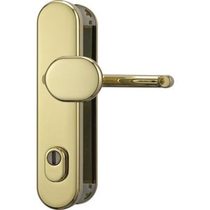 Abus, Poignée de porte, HLZS814 MS EK Ferrure de protection ronde WG, laiton - Publicité Abus, Poignée de porte, HLZS814 MS EK Ferrure de protection ronde WG, laiton - Publicité