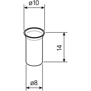 Aweso, Mobilier : équipements, Douilles 8x14mm en laiton, nickelé (1 pcs) - Publicité Aweso, Mobilier : équipements, Douilles 8x14mm en laiton, nickelé (1 pcs) - Publicité