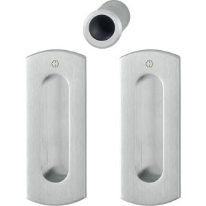 Hoppe, Poignée pour meuble, Kit porte coulissante M463 - Coins Arrondis BL, laiton SAT. Publicité Hoppe, Poignée pour meuble, Kit porte coulissante M463 - Coins Arrondis BL, laiton SAT. Publicité