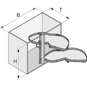 Peka Metall, Mobilier : équipements, Ferrures d'angle de meuble pivotant LeMans II Arena Classic pour charnière (1 pcs) - Publicité Peka Metall, Mobilier : équipements, Ferrures d'angle de meuble pivotant LeMans II Arena Classic pour charnière (1 pcs) - Publicité