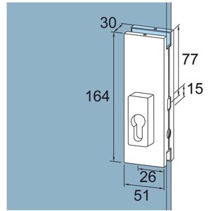 Dormakaba, Mobilier : équipements, Verrou moyen vorger. pour acier inox RZ (1 pcs) - Publicité Dormakaba, Mobilier : équipements, Verrou moyen vorger. pour acier inox RZ (1 pcs) - Publicité