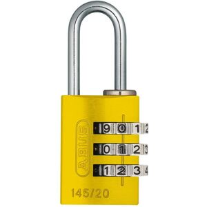 Abus, Cadenas, 145/20 yellow Lock-Tag - Publicité Abus, Cadenas, 145/20 yellow Lock-Tag - Publicité