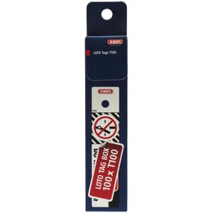 Abus, Cadenas, Avertisseur à accrocher LOTO T100, petite taille, distributeur de 100 pièces - Publicité Abus, Cadenas, Avertisseur à accrocher LOTO T100, petite taille, distributeur de 100 pièces - Publicité