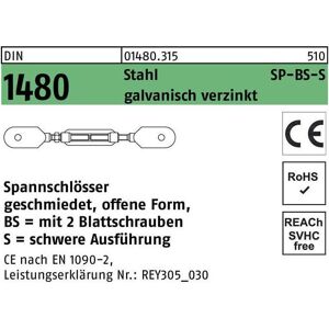 Corde + chaîne : accessoires, Tendeur DIN 1480 ouvert avec 2 vis à lame SP BS-S M 27 Acier électro-zingué galvanisé - Publicité Corde + chaîne : accessoires, Tendeur DIN 1480 ouvert avec 2 vis à lame SP BS-S M 27 Acier électro-zingué galvanisé - Publicité
