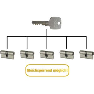 Winkhaus, Cylindre de serrure, Wink-Haus AZ double cylindre cylindre de fermeture LP 40 / 70mm laiton nickelé mat - Publicité Winkhaus, Cylindre de serrure, Wink-Haus AZ double cylindre cylindre de fermeture LP 40 / 70mm laiton nickelé mat - Publicité