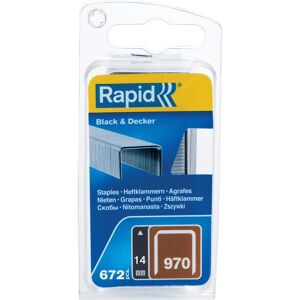 Rapid, Clou + agrafe pour agrafeuse, Type 970 Pince à fil plat 14 mm DP - Publicité Rapid, Clou + agrafe pour agrafeuse, Type 970 Pince à fil plat 14 mm DP - Publicité