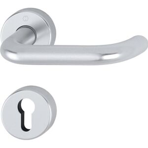 Ensemble de Poignées de Porte en Aluminium Hoppe avec Rosettes et Clé - Publicité Ensemble de Poignées de Porte en Aluminium Hoppe avec Rosettes et Clé - Publicité