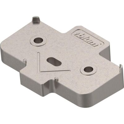 Blum, Accessoires Quincaillerie pour meubles, Adaptateur d'angle pour plaques de montage cruciforme +5° - Publicité Blum, Accessoires Quincaillerie pour meubles, Adaptateur d'angle pour plaques de montage cruciforme +5° - Publicité