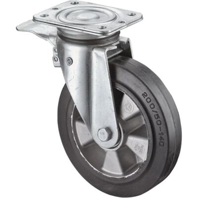BS Rollen, Roulettes pour meubles, Roulette pivotante de charge lourde D. de la roue 160 mm cap. charge 300 kg avec bloqueur caoutch... Publicité BS Rollen, Roulettes pour meubles, Roulette pivotante de charge lourde D. de la roue 160 mm cap. charge 300 kg avec bloqueur caoutch... Publicité
