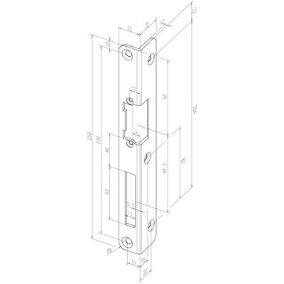 Assa Abloy, Poignée de porte, FF Gâche IW S-736 -------45001-04R-10 doré DIN-L (joindre S.736-2) --- - Publicité Assa Abloy, Poignée de porte, FF Gâche IW S-736 -------45001-04R-10 doré DIN-L (joindre S.736-2) --- - Publicité