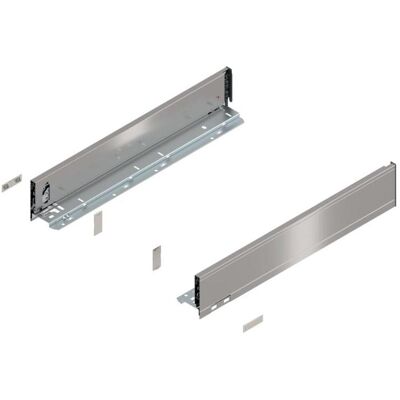 Blum, Coulisses de tiroirs, Kit de tiroir flexibles LEGRABOX pure M, acier inoxydable - Publicité Blum, Coulisses de tiroirs, Kit de tiroir flexibles LEGRABOX pure M, acier inoxydable - Publicité