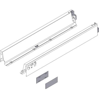 Blum, Coulisses de tiroirs, 378M6502SA SEIW Côté TANDEMBOX 650 mm - Publicité Blum, Coulisses de tiroirs, 378M6502SA SEIW Côté TANDEMBOX 650 mm - Publicité