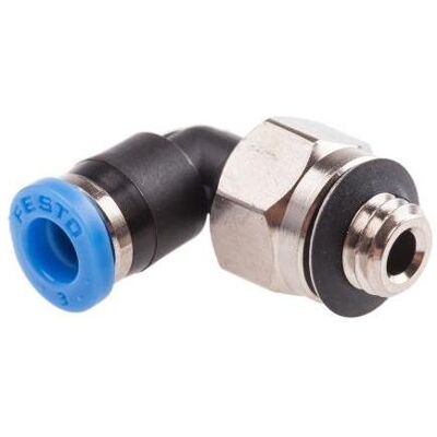 Festo, Vis : accessoires, Push-in Elbow Fitting, Male M5, 3mm - Publicité Festo, Vis : accessoires, Push-in Elbow Fitting, Male M5, 3mm - Publicité