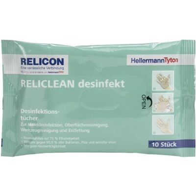 HellermannTyton, Collier de serrage, Reliclean desinfekt-CO-WH (10) 435-01602 Lingettes désinfectantes 10 (Serre-câbles en plastique, 160 mm, 10 pcs) - Publicité HellermannTyton, Collier de serrage, Reliclean desinfekt-CO-WH (10) 435-01602 Lingettes désinfectantes 10 (Serre-câbles en plastique, 160 mm, 10 pcs) - Publicité