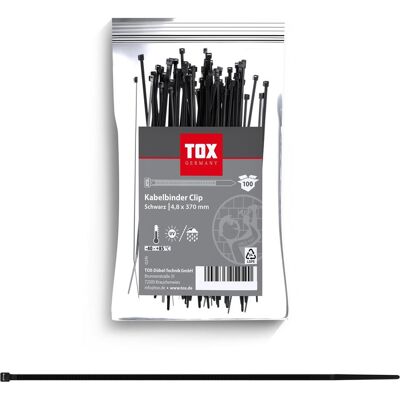 100 TOX Kabelbinder Clip schwarz - Colliers de fixation - Publicité 100 TOX Kabelbinder Clip schwarz - Colliers de fixation - Publicité