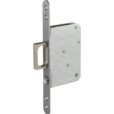Assa Abloy, Cylindre de serrure, Serrure de porte coulissante avec poignée de tirage frontale 117 x 75 x 15,5 mm, ronde, inox - Publicité Assa Abloy, Cylindre de serrure, Serrure de porte coulissante avec poignée de tirage frontale 117 x 75 x 15,5 mm, ronde, inox - Publicité