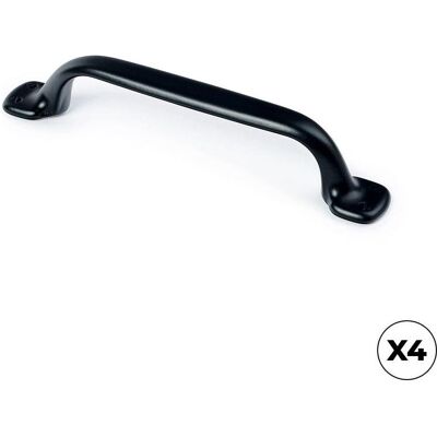 REI, Poignée pour meuble, Furniture pull handle, model 580, made of zamak with matte black finish, 96 mm, blister 4 units - Publicité REI, Poignée pour meuble, Furniture pull handle, model 580, made of zamak with matte black finish, 96 mm, blister 4 units - Publicité