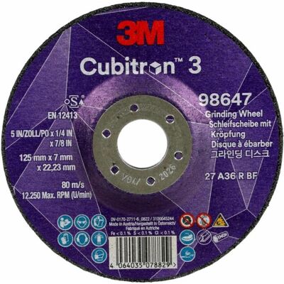 Disque abrasif 3M - Grain en céramique, T27, 125mm - Publicité Disque abrasif 3M - Grain en céramique, T27, 125mm - Publicité