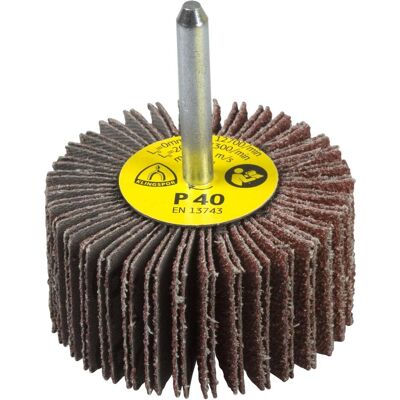 Klingspor, Abrasifs, KM 613 - Roues à lamelles sur tige 30 x 15 x 6 mm (120) - Publicité Klingspor, Abrasifs, KM 613 - Roues à lamelles sur tige 30 x 15 x 6 mm (120) - Publicité