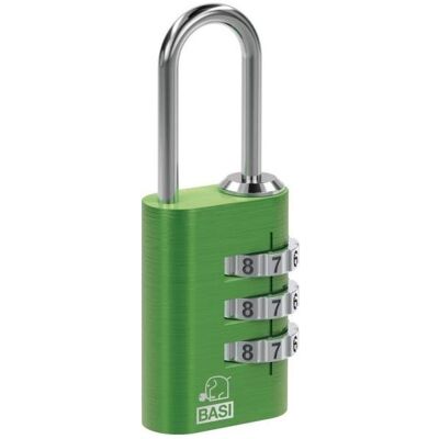 Basi 6170-4000-GRÜN - Cadenas à combinaison en U - En aluminium - Publicité Basi 6170-4000-GRÜN - Cadenas à combinaison en U - En aluminium - Publicité