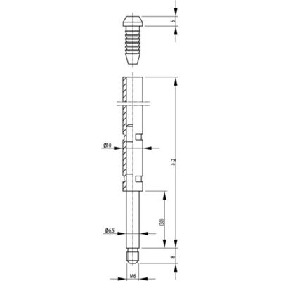 BKS, Ferrures de porte : accessoires, Barre de crémone 9006 Tube avec bouchon coulissant 1135mm - Publicité BKS, Ferrures de porte : accessoires, Barre de crémone 9006 Tube avec bouchon coulissant 1135mm - Publicité