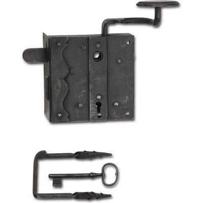 Schörghofer & Frehe, Cylindre de serrure, Kit serrure rustique Melk PZ, droite, DM 70, fer zingué noirci - Publicité Schörghofer & Frehe, Cylindre de serrure, Kit serrure rustique Melk PZ, droite, DM 70, fer zingué noirci - Publicité
