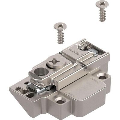 Blum, Quincaillerie pour meubles, 175H5B00 NI CLIP embase gauche - Publicité Blum, Quincaillerie pour meubles, 175H5B00 NI CLIP embase gauche - Publicité