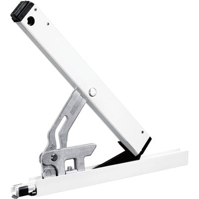 Geze, Ferrure oscillo-battante, OL90N sans support de vantail avec palier de compas et guide de tringle, blanc - Publicité Geze, Ferrure oscillo-battante, OL90N sans support de vantail avec palier de compas et guide de tringle, blanc - Publicité